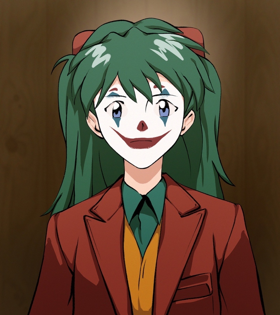 Asuka Langley Soryu as the Arthur Fleck Joker.